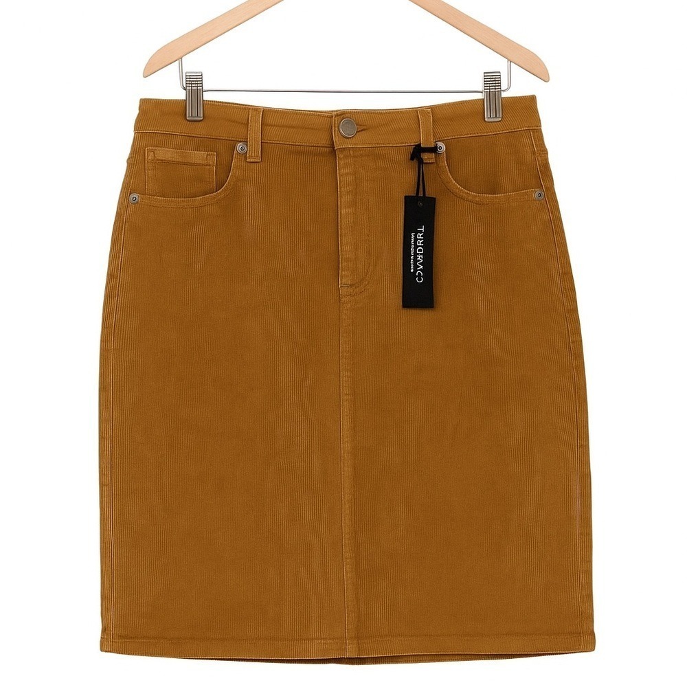 Jones & Co by Jones New York Corduroy Skirt Size 10 NWT Classic Tan